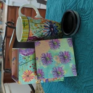 Water Blooms 17 oz Ceramic Cup with Decorative Box